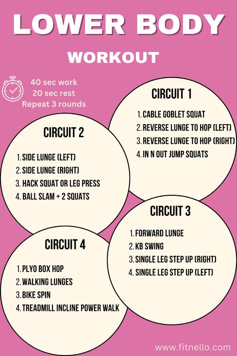 Lower Body Circuit With Weights, Lower Body Hiit Workout Leg Circuit, Lower Body Circuit Workout, Lower Body Workout Gym, Lower Body Hiit, Push It To The Limit, Leg Circuit, Lower Body Circuit, Lower Body Workouts