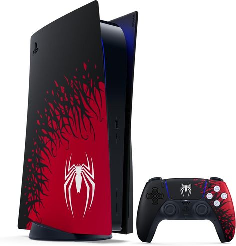 PlayStation 5 Console – Marvel’s Spider-Man 2 Limited Edition Bundle Web Swinging, Spider Man Playstation, Play Stations, Playstation Consoles, Miles Morales Spiderman, Sega Dreamcast, Cute Couple Gifts, Man Games, Spider Man 2