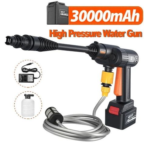 💖 25V 30000mah Cordless High Pressure Car Washer Rechargeable Car Cleaner Wash Gun Adjustable Nozzle Auto Spray Washing Machine 💖 by Samag Shop At cheap price 🤑 Shop now 🛍️ at https://tinyurl.com/2d2ey25v Car Wash Machine, Car Cleaner, Car Washer, Water Pipes, Car Wash, High Pressure, Washer, Washing Machine, Spray