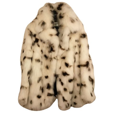 Glamorous fox fur jacket white background black spots brand new never worn lightweight size not estimated on labels but estimated a size 8 possibly a size 10 Magazine Outfits, Unrealistic Wishlist, Saint Laurent Women, Fox Fur Jacket, Rebecca Ferguson, Women Jackets, Style Aesthetic, Gossip Girl, Fur Jacket