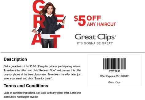 Pinned April 27th: $5 off a haircut at #GreatClips #coupon via The #Coupons App Pinned Hair, Great Clips Haircut, Haircuts Wavy, Great Clips Coupons, Haircut Coupons, Free Haircut, Latest Haircuts, Free Printable Coupons, Haircut Men