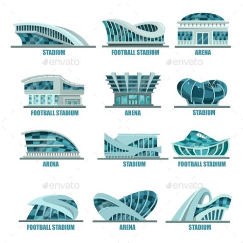 Arena Building or Soccer, Football Stadiums Icons Buildings Sketch Architecture, متحف فني, Architecture Blueprints, Stadium Architecture, Deconstructivism, Stadium Design, Conceptual Architecture, Modern Architecture Building, Mall Design