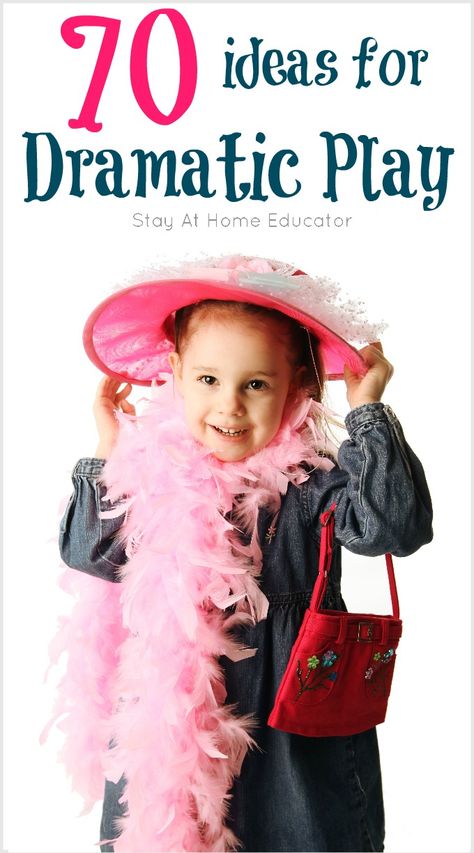 70 Dramatic Play Ideas for Preschoolers...because playing dress up is serious business. Read how to create a great dramatic play space as well as why it's so important in early childhood education. Dramatic Play Activities, Morning Routine Kids, Preschool Girl, Dramatic Play Preschool, Dramatic Play Area, Dramatic Play Centers, Kids Dress Up, Play Centre, Preschool At Home