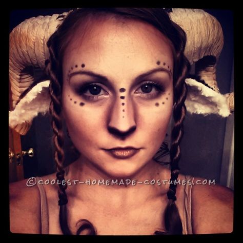 Beautiful Homemade Satyr Costume ... This website is the Pinterest of costumes Faun Makeup, Satyr Costume, Faun Costume, Theatrical Makeup, Ram Horns, Character Makeup, Creative Costumes, Special Effects Makeup, Fx Makeup