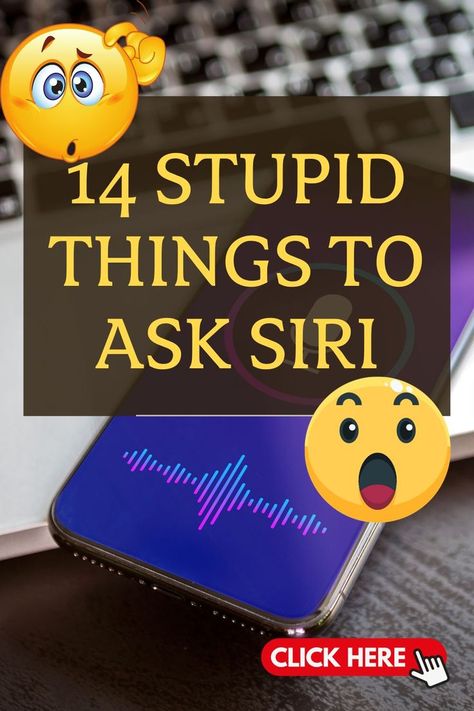 Pinterest pin featuring a collage of Siri's amusing and surprising answers to offbeat questions, set against a playful background. Things To Say To Siri Hilarious, Funny Questions To Ask Siri, Funny Things To Ask Siri Iphone, Things Not To Ask Siri, Things To Never Ask Siri Scary, Things To Ask Siri Hilarious, What To Ask Siri, Things To Say To Siri, Questions To Ask Siri