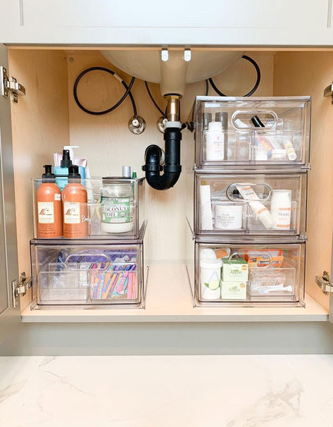 Under the bathroom sink storage ideas Under The Bathroom Sink Organization, Bathroom Sink Storage Ideas, Organize Under Bathroom Sink, Under Sink Storage Ideas, Bathroom Under Sink Storage, Under Bathroom Sink Storage, Cosmetic Organization, Under Bathroom Sink, Bathroom Vanity Organization