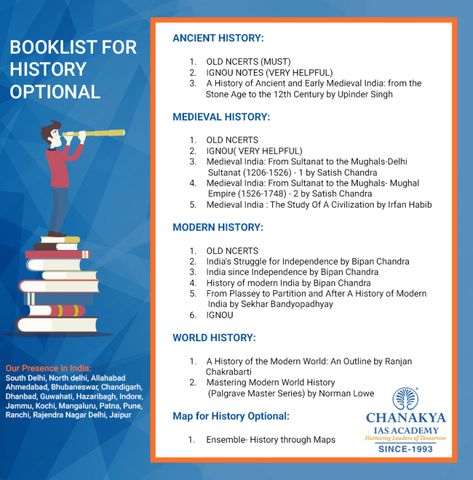 Important Books-List for History Optional – Chanakya IAS Academy | UPSC Civil Services | IAS Preparation Upsc Ncert Books List, Upsc Books List, Upsc Subject List, Upsc Book List, Upsc Books, Ias Books, Ias Preparation, Exam Preparation Tips, Upsc Notes