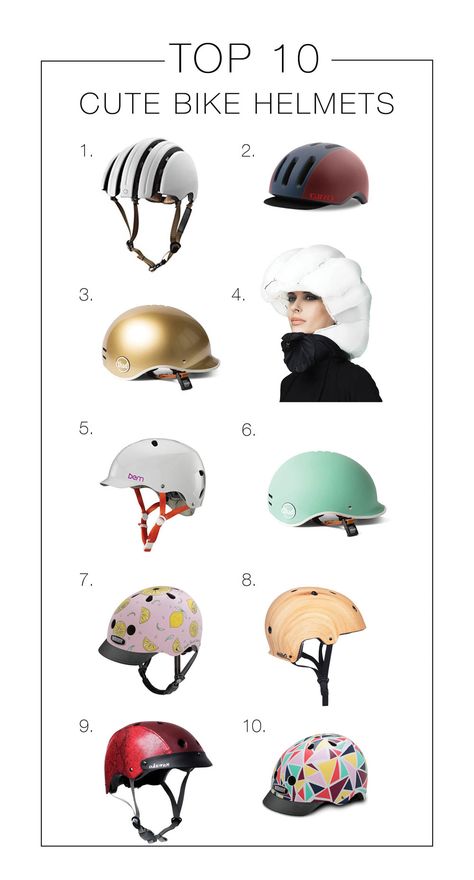 TOP 10 CUTE BIKE HELMETS | Shopping the best bike helmets for women? So are we. Not only need they be safe, but also cute, practical & maybe even sexy. Our bike helmets, inside.| #TheMomEditStyle #BestBikeHelmets #BikeHelmetsWomen #BikeHelmetHairstyles #SkiHelmet #ScooterHelmet #SkatingHelmetWomen #NutcaseAdultHelmet #SawakoStylishHelmet #ThousandBikeHelmet #BernBikeHelmet #SustainableBikeHelmet #GiroHelmets Cute Bike Helmet, Commuter Bike Style, Bicycle Helmets For Women, Helmets For Women, Townie Bike, Bike Helmet Women, Womens Bike Helmet, Bike Helmet Design, Cute Bike