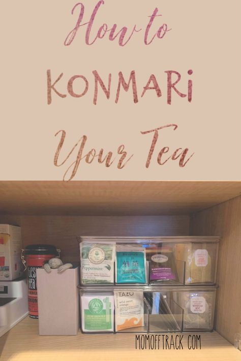 This how to Konmari your tea bags post is a great way for fans of Marie Kondo to get their stash of tea organized and under control. Konmari Kitchen, Organizing Tea Bags, Tea Bag Storage Ideas Diy, How To Organize Tea Bags, Storing Tea Bags Ideas, Diy Tea Organizer, Herbal Tea Organization, Organize Tea Bags, Tea Organization Diy