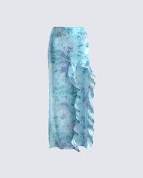 Checkout - FINESSE Couture, Haute Couture, Bahia, Mermaid Skirt Aesthetic, Colorful Maxi Skirt, Pink And Blue Outfit, Blue Sequin Skirt, Maxi Skirt Outfit Summer, Floral Long Skirt