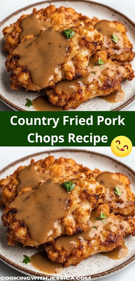 Searching for a comforting dish? This Country Fried Pork Chops Recipe is not only delicious but also family-friendly. With minimal prep time, it's an ideal choice for a satisfying dinner that everyone will enjoy. Fried Breakfast Pork Chops, Cornflake Pork Chops, Crunchy Pork Chops, Country Pork Chops, Best Fried Pork Chops Ever, Pan Fried Pork Chops Boneless, Pork Chops And Beans Recipe, Fried Pork Chops Skillet, Fried Pork Recipes