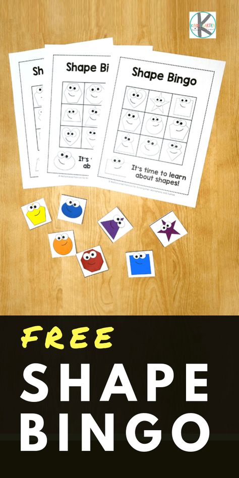 FREE Shape Bingo - kids will have fun practicing recognizing shapes with this fun, free printable math game for preschool, kindergarten, and first grade kids. #shapes #kindergartenmath #mathgames Preschool Shape Games, Kindergarten Activities Free Printable, Math Games Kindergarten, Shape Bingo, Math Stories, Sped Resources, Games Kindergarten, Math Shapes, Preschool Shapes