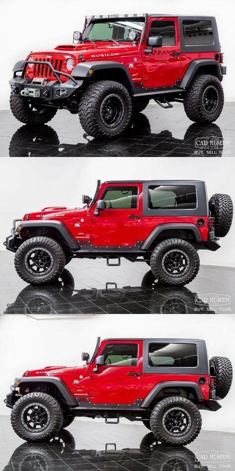 2008 Jeep Wrangler Rubicon Red Jeep Wrangler, 2 Door Jeep, Two Door Jeep Wrangler, Lifted Jeep Wrangler, 2008 Jeep Wrangler, 2009 Jeep Wrangler, Red Jeep, Hot Wheels Garage, Black Combination