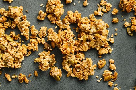 Savory Seedy Granola Seed Granola, Savory Granola, Fall Baking Recipes, Just Eat It, Breakfast Bars, Granola Recipes, Baked Pumpkin, Fall Baking, Real Simple