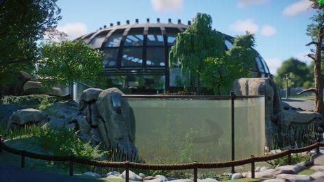 Otter Habitat, Underwater Tunnel, Giant River Otter, Zoo Boo, Zoo Games, Zoo Project, Zoo Architecture, City Zoo, Zoo Park