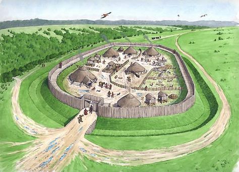 Celtic Village, Richard Allen, Age Quotes, Ancient Celts, Trail Of Tears, Medieval Houses, Castle Garden, Land Use, Fantasy Castle