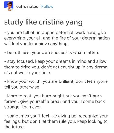 study like cristina yang from greys anatomy ★·.·´¯`·.·★ follow @motivation2study for daily inspiration Studera Motivation, Med School Motivation, Cristina Yang, Medical Anatomy, Vie Motivation, School Survival, College Study, School Study Tips, School Help