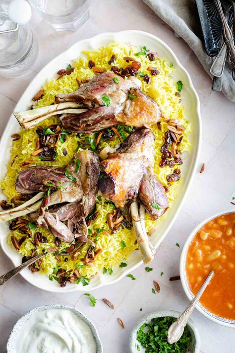 Quzi (Authentic Iraqi Recipe) Lamb Over Rice, Middle Eastern Rice, Lamb And Rice, Iraqi Cuisine, Middle Eastern Dishes, Eastern Cuisine, Chicken Spices, Middle Eastern Recipes, Arabic Food