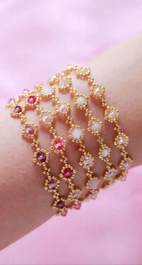 Glamorous gold beaded bracelet handmade with great care and love. This dazzling piece will be sure to catch many eyes for its uniqueness and elevated look. This is perfect for every occasion and outfit to empower and encourage you to embrace your inner spring soul. Lobster clasps are 24K gold plated on stainless steel ...#of #the #and #Beaded #Crafting #Jewelry #Jewelry #JewelryLovers #StatementJewelry #JewelryAddict #Unraveling #Tradition #JewelryDesign #Elegance #Creativity #Fashion #Beauty Thigh Jewelry, Seed Bead Bracelets Tutorials, Many Eyes, Gold Beaded Bracelet, Pretty Jewelry Necklaces, Diy Bracelets Patterns, Long Journey, Gold Bead Bracelets, Bridesmaid Bracelet