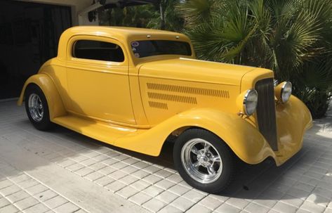 For Sale: 1934 Chevrolet Coupe in Parkland, Florida Listing ID: CC-1703484 Parkland Florida, American Racing Wheels, Classic Chevrolet, American Racing, Awesome Cars, Racing Wheel, Custom Leather, Fuel Injection, Cadillac