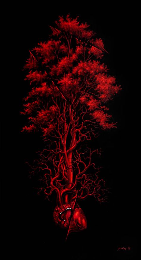 Red River, On Board, A Tree, Black Background, A Black, Deviantart, Human, Tumblr, Red