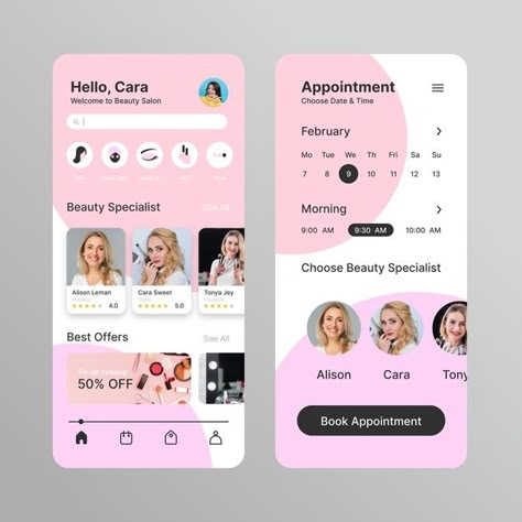 Beauty App Design, App Home Page Design, App Home Page, Skincare App, การออกแบบ Ui Ux, App Wireframe, Login Page Design, Iphone Wallpaper Quotes Inspirational, Makeup App