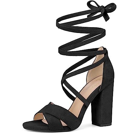 Amazon.com Shopping Cart Strappy Chunky Heels, Dust Pink, Nude High Heels, Chunky High Heels, Chunky Heels Sandals, Open Toe Shoes, Lace Up Sandals, Sandals For Women, Open Toe Sandals