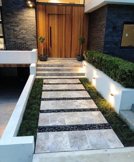 Front Entrance Tiles Outdoor, Entry Door Tile Ideas, Entrance Tiles Entryway Front Doors, Side Home Entrance, Front Door Pavers Entrance, Side Entrance Door, Front Porch Entryway Ideas Exterior, Door Tiles Entrance, Tiles For Entrance Of House