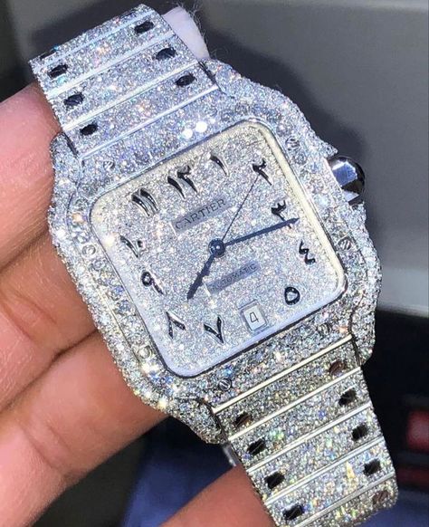 Arabic Watch, Cartier Tank Watch, Watches Cartier, Bling Ideas, Stylish Watches Men, Tank Watch, Diamond Watches, Fancy Watches, Diamond Watches For Men