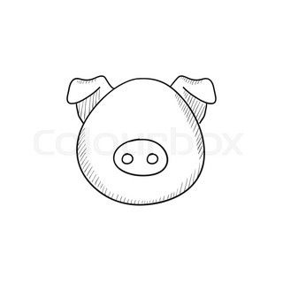 Pig Outline Tattoo, Pig Head Drawing, Pig Outline, Sales Table, Pig Ideas, Infographic Website, Pig Logo, Pig Tattoo, Head Sketch