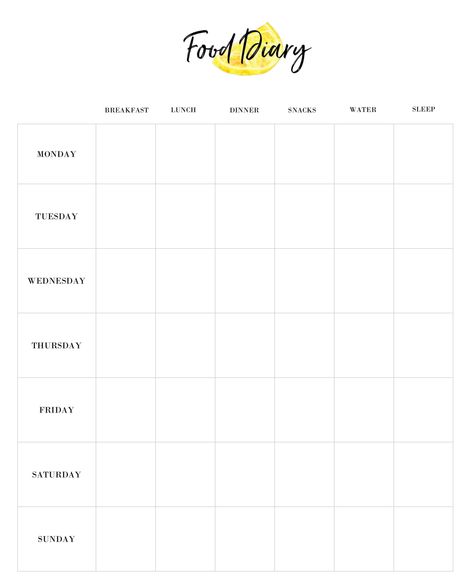 Food Journaling, Food Journal Template, Food Diary Template, Planner Designs, Etsy Planner, Food Planner, Diary Template, Health And Fitness Expo, Self Help Skills