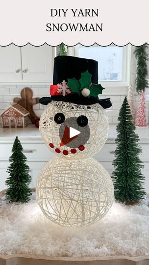 18K views · 2.7K reactions | ☃️ DIY Yarn Snowman ☃️⁣
⁣
Here’s a super cute Christmas DIY that’s SNOW much fun to make! 😉 After several attempts at creating these, I finally found what works best! Details below:⁣
⁣
1) Mix 1 cup corn starch with 2 cups water, microwave in 30 second intervals until it becomes thick (stirring after every 30 sec)⁣
2) Coat your yarn in the mixture, let sit for ~3 minutes⁣
3) Blow up 2 balloons, 1 slightly larger than the other (to get the snowman shape)⁣
4) Wrap your coated yarn around the balloons, you can tie around the end to get started⁣
5) Let those completely dry overnight (do NOT put them outside to dry or balloon will change size and shape will be gone)⁣
6) After dried completely, pop the balloon!⁣
7) Use hot glue to glue the two yarn spheres together a Cute Christmas Diy, Yarn Snowman, Bell Crafts, Snow Paint, Snow Much Fun, Diy Snowman, Unique Christmas Decorations, Diy Yarn, Diy For Men