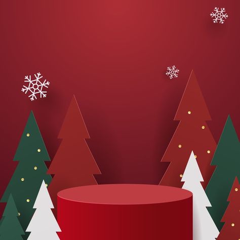 Christmas Theme Illustration, Christmas Day Background, Christmas 3d Design, Christmas Set Design, Christmas Podium, Podium Illustration, Christmas Product Photography, Christmas Theme Background, Noel Decor