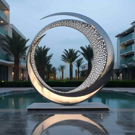 moon sculpture,crescent moon sculpture,moon light sculpture,moon sculptures,metal art sculpture,custom sculpture,large metal sculpture,circle sculpture,hollow sculpture,sculpture design Moon Sculpture Art, Roundabout Sculpture, Circle Sculpture, Moonlight Landscape, Waterscape Design, Moon Sculpture, Pendent Design, Park Sculpture, City Sculpture