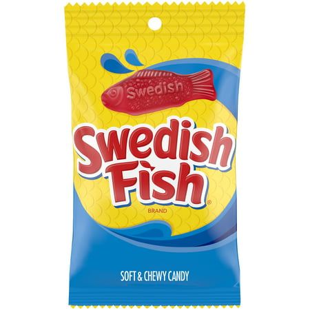 Movie Theater Candy, Swedish Fish Candy, Turtles Candy, Fish Candy, Swedish Fish, Soft Candy, Peg Bag, Gummy Worms, Candy Brands