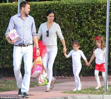 Doting parents: Adriana Lima and her husband Marko Jaric attended their daughter Valentina's school play in Miami on December 19 Adriana Lima Marko Jaric, Adriana Lima Parents, Adriana Lima Daughters, Marko Jaric, Adriana Lima Husband, Maybelline Cosmetics, Elite Model Management, Daughter Christmas, Christmas Play