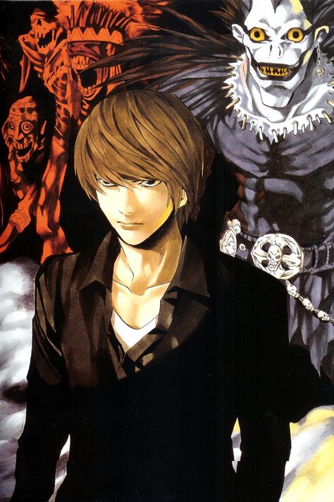 Blanc et Noir image by Takeshi Obata Tsugumi Ohba, Nate River, Arte Punk, Notes Art, L Lawliet, Light Yagami, Male Character, Art Manga, Gothic Anime