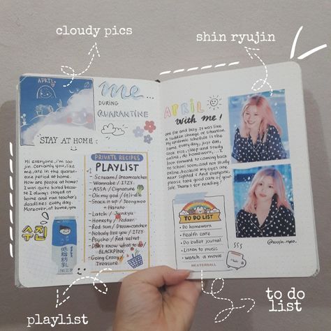 Itzy Journal, Kpop Journal, Itzy Ryujin, Life Journal, Notes Inspiration, Car Racks, Creative Stuff, Journal Inspo, Journal Themes