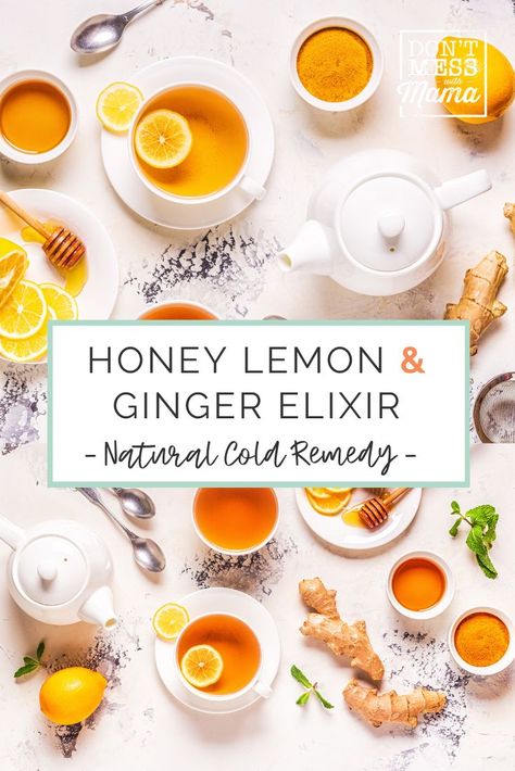 This honey lemon and ginger elixir recipe is ideal for soothing coughs and sore throats but also one of the easiest natural cold remedies for all ages. It is super simple, 100% natural and only contains a few simple ingredients - ideal for those switching to toxin free living. #naturalremedies #naturalcoldremedies #elixirrecipe Elixir Recipe, Cold Remedy, Toxin Free Living, Ginger Smoothie, Lemon Drink, Cold Sores Remedies, Lemon Ginger, Natural Cold Remedies, Ginger Recipes