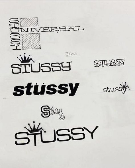 Shtreetwear on Twitter: "A Look Inside Shawn Stüssy’s Sketchbook from the 90’s https://t.co/KkftpckyUy" / Twitter 90s Clothing Brands, Stussy 90s, Stussy Wallpaper, Shawn Stussy, Typography Logo Inspiration, Stussy Logo, 90s Logo, Hand Lettering Art, Graffiti Style Art