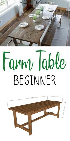 Farm Table Plans, Farmhouse Table Plans, Diy Dining Room Table, Wood Furniture Plans, Farmhouse Dining Room Table, Diy Dining Room, Rustic Wood Furniture, Diy Dining Table, Diy Farmhouse Table