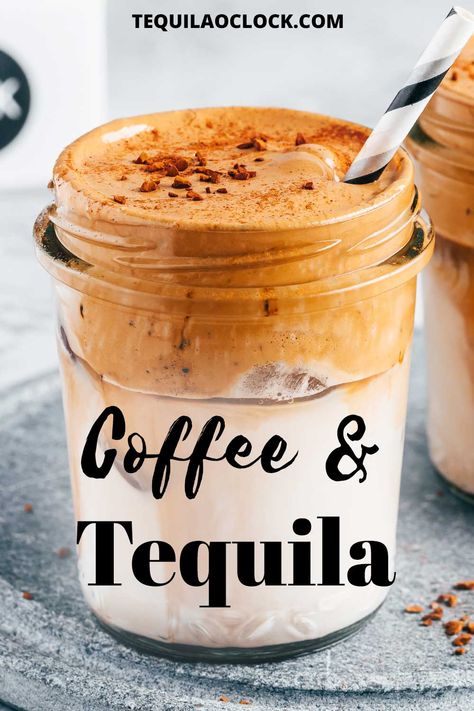 When you need something cooler and stronger than a cup of coffee, this coffee and tequila cocktail is it! Tequila And Coffee, Tequila Coffee Drinks, Coffee Tequila Recipes, Tequila Coffee Cocktail, Almond Tequila Recipes, How To Make Tequila, Theme Drinks, Coffee Tequila, Tequila Based Cocktails