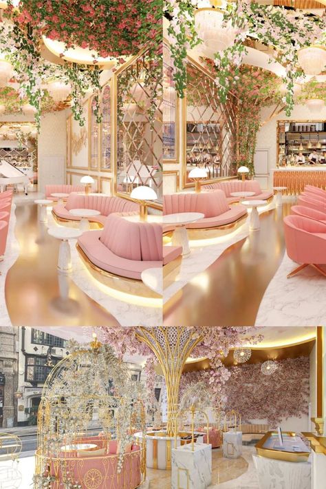 I will design cafÃ© booth restaurant kiosk coffee shop bar Bar Advertisement, Pink Restaurant, Glitter Home Decor, Restaurant Plan, Bakery Design Interior, Jewelry Store Design, Coffee Shop Bar, Tea Cafe, Interior Design Dining Room