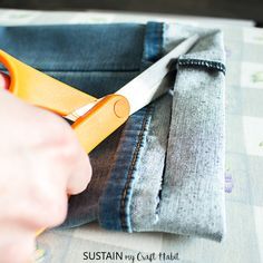 Clothes Repair, Hemming Jeans, Altering Jeans, Jeans Tutorial, Sewing Hems, Repair Jeans, Sewing Jeans, Original Hem, Sewing Alterations