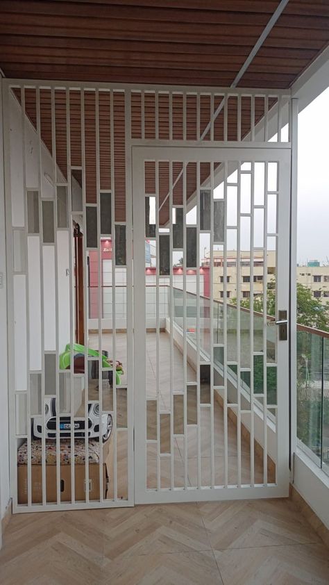 2 In 1 Gate Design, Iron Grills For Balcony, Safety Grill Door Design For Balcony, 4×4 Window Grill Design, Utility Area Grill Design India, Balcony Window Grill Design, Jali Window Design Modern, Front Grill Design Balcony, Grills For Windows Design