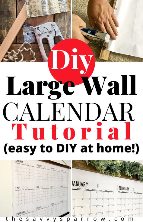 Calendar Display Ideas, Wall Calendar Diy, Diy Wall Calendar, Diy Calendar Wall, Wall Calendar Organizer, Large Desk Calendar, Countdown Ideas, Dry Erase Wall Calendar, Diy Photo Wall