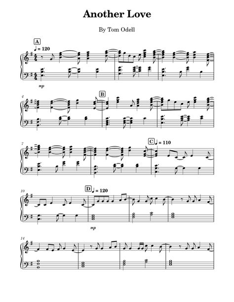 505 Piano Notes, Another Love Piano Sheet Music, Easy Popular Piano Sheet Music, Another Love Piano Notes, Another Love Piano, Popular Piano Sheet Music, Free Violin Sheet Music, Piano Songs Sheet Music, Piano Music Easy