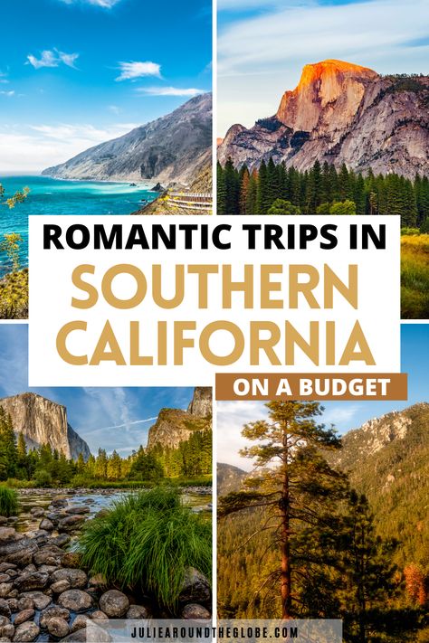 Planning a romantic getaway in Southern California? Discover all the best travel destinations and places to visit in Southern California for couples on a budget. Romantic Getaways In California, Romantic California Getaways, Couple Trips, Southern California Travel, California Getaways, California Resorts, California Honeymoon, Couples Weekend, California Hikes