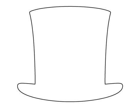 Cartola Abraham Lincoln Hat Craft, Top Hat Template Free Printable, Hat Template Free Printable, Top Hat Template, Abraham Lincoln Craft, Hat Outline, Hat Printable, Printable Outline, Coloring Crafts