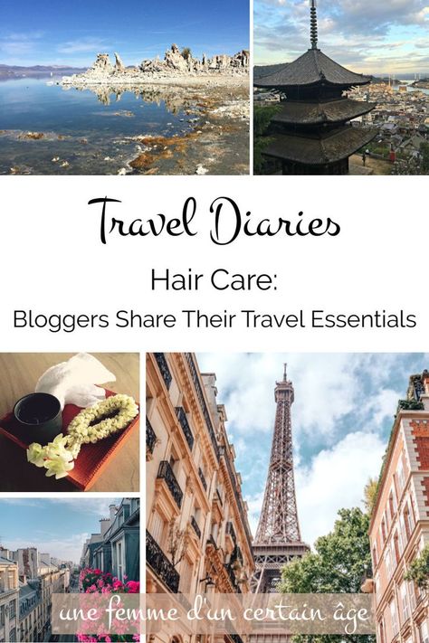 Travel-savvy bloggers share their favorite products and top tips for hair care for travel. What hair care essentials they never travel without, and how they pack them. #traveltips #haircare #packingtips #over40hair French Lifestyle Parisian Chic, French Lifestyle Aesthetic, Hair Care Essentials, Hotel Shampoo, Travel Beauty Essentials, Pack For Travel, Paris Landmarks, Travel Hair, French Lifestyle